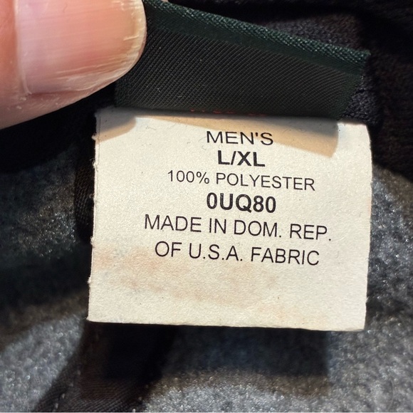 Vintage L.L . Bean Gray Black Fleece Polartec Hat Cap Ear Flaps Size L/XL - Picture 8 of 8